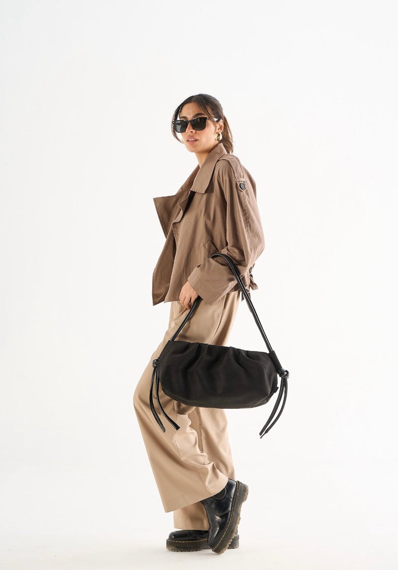 Zuri Sling - Black Suede - Image 1